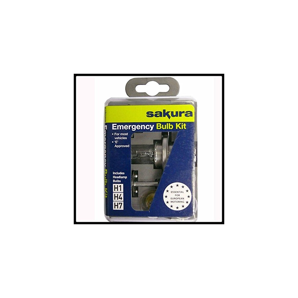 Sakura Emergency Bulb Kit - Fits Most Vehicles - 7 Bulbs 3 Fuses 5015926007908