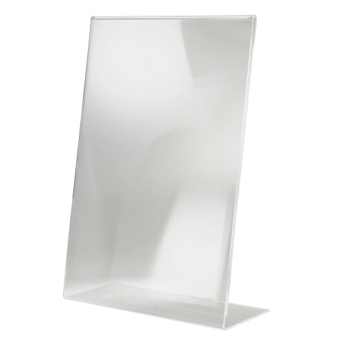Sigel TA213 Sign Holder, Slanted, for A3, Single-Sided Presentation, Acrylic