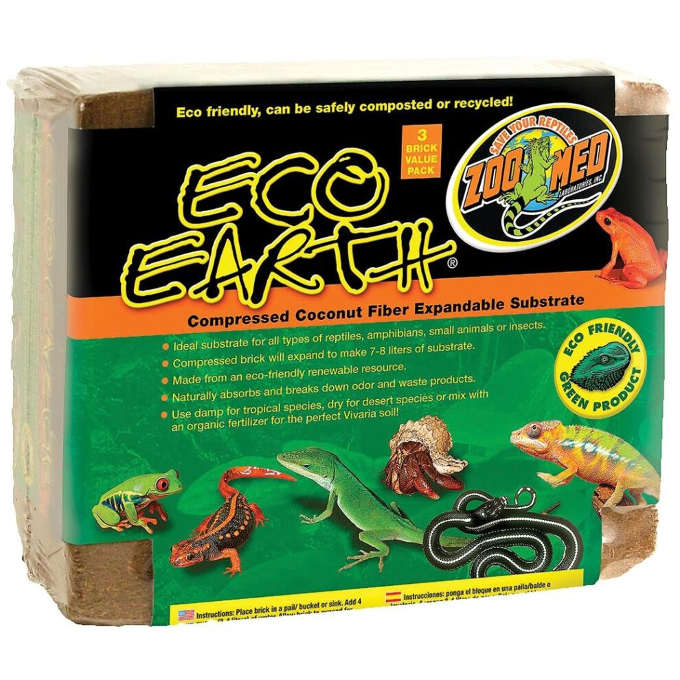 Zoo Med Eco Earth Brick x 3