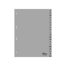 Durable 651010 A-Z Polypropylene (PP) Index A4 Fully Covering 215/230 x 297 mm, 20 Sheets, Pack of 20