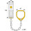 Abus ABUS 215421 Lockable Door Handle Chain Type SK99 Silver 3
