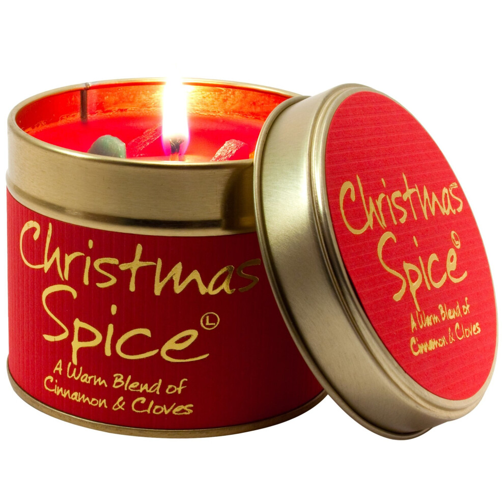 Lily Flame Christmas Spice Tin, Red