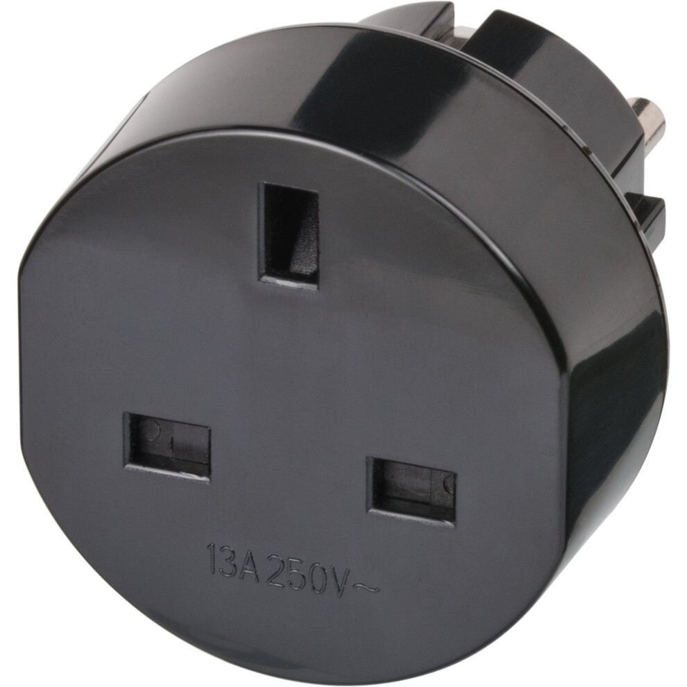 Brennenstuhl Travel Plug Gb/Eu Earthed - Black 758399259751