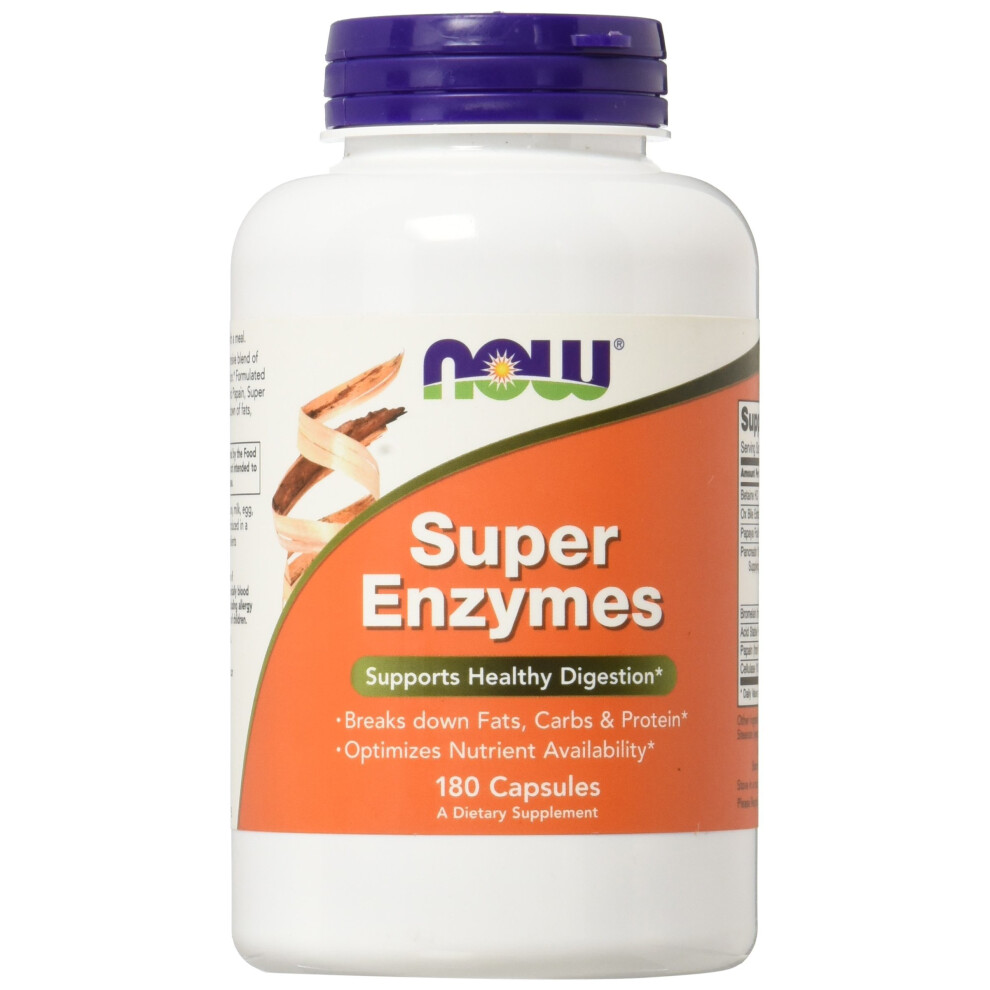 Now Foods Super Enzymes, 180 Capsules By