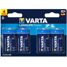Varta Longlife Power D Alkaline Batteries 3LR20 - Pack of 4  - Packaging May Vary