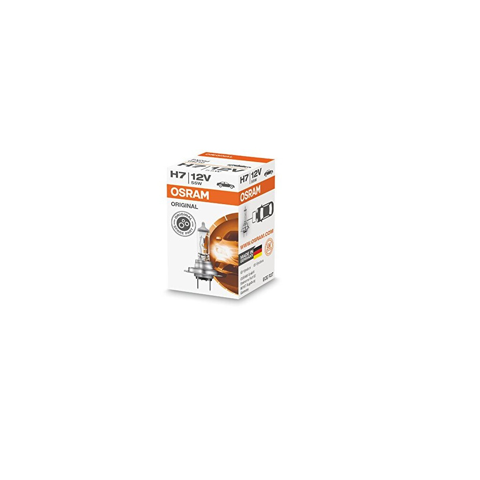 OSRAM ORIGINAL H7, halogen-headlamp bulb, 64210, 12V, folding carton box (1 piece)