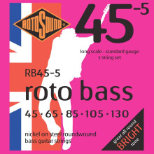 Rotosound Nickel Standard Gauge Roundwound Bass Strings (45 65 85 105 130)