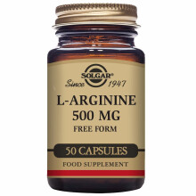 L-Arginine 500 mg 50 gélules végétales Solgar