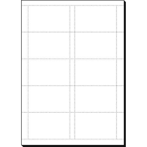 Sigel DP830 business cards, microperforated, white, 185 gsm, 150 pcs.=15 sheets 1