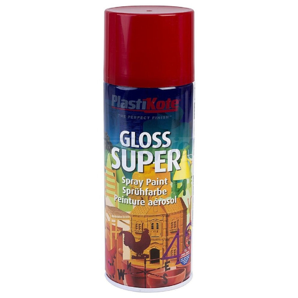 Plasti-kote 1120 400ml Super Gloss - Bright Red