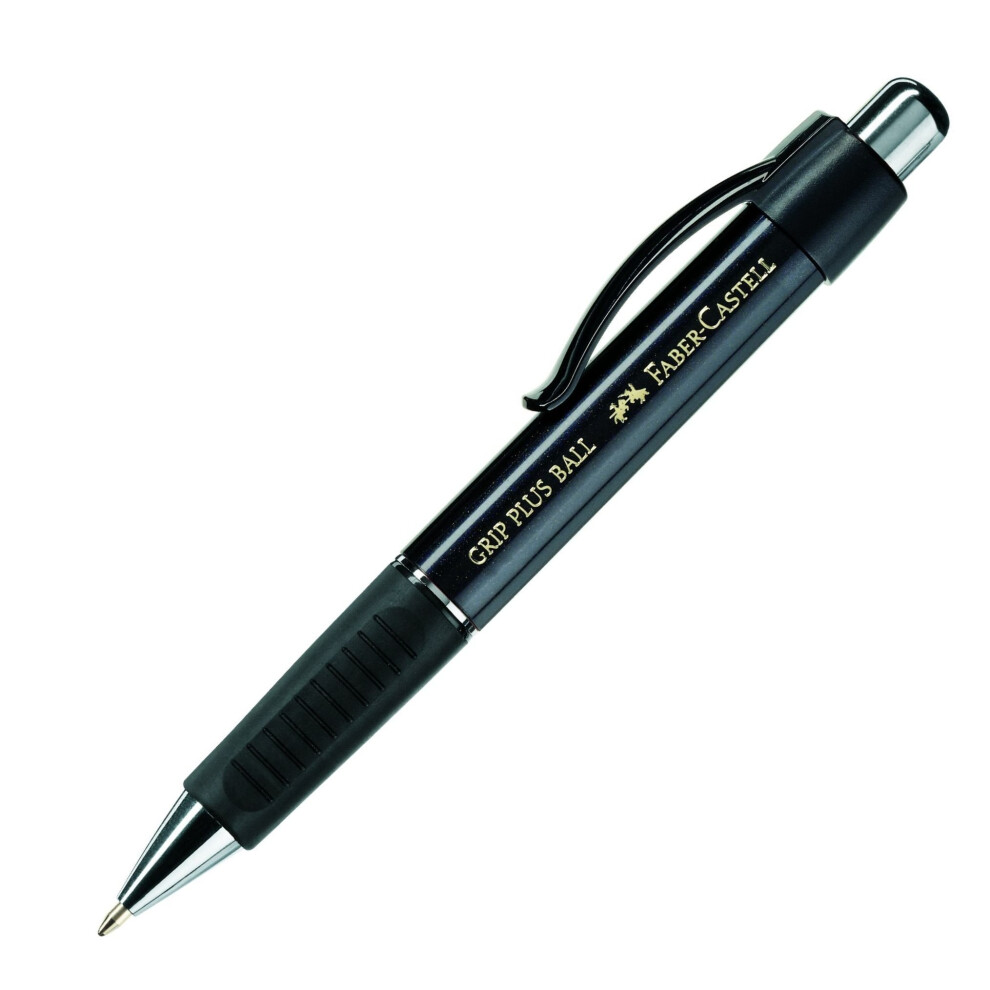 Faber-Castell Grip Plus 07 Ball Pen - Metallic Black