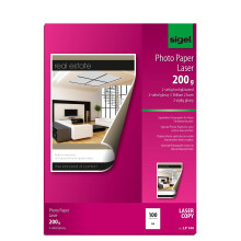 Sigel 200g A4 Photo Paper for Colour Laser/ Copier - Bright White (100 Sheets)