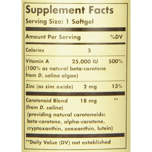 Solgar Solgar Natural Source Oceanic Beta Carotene Softgels - Pack of 180 1