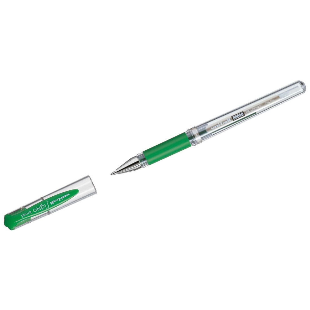 Uni-Ball 1 mm Signo Broad Rollerball Pen - Green