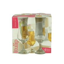 Ravenhead Tulip Sleeve of 4 Stemmed Beer Glass, Transparent, 40 cl