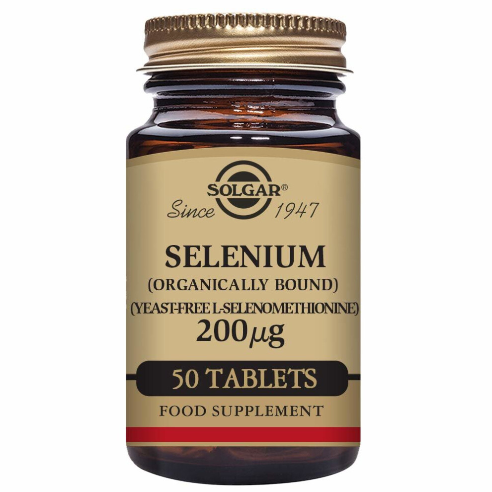 Solgar Selenium (Yeast-Free) 200 µg Tablets - Pack of 50