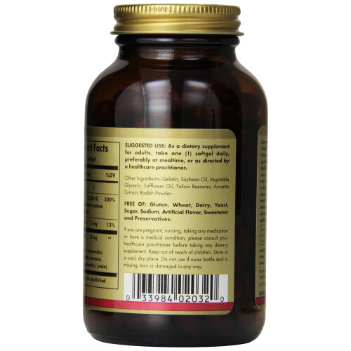 Solgar Solgar Natural Source Oceanic Beta Carotene Softgels - Pack of 180 2
