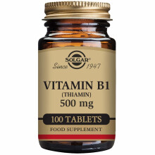 Solgar Vitamin B1 (Thiamin) 500 mg Tablets - Pack of 100