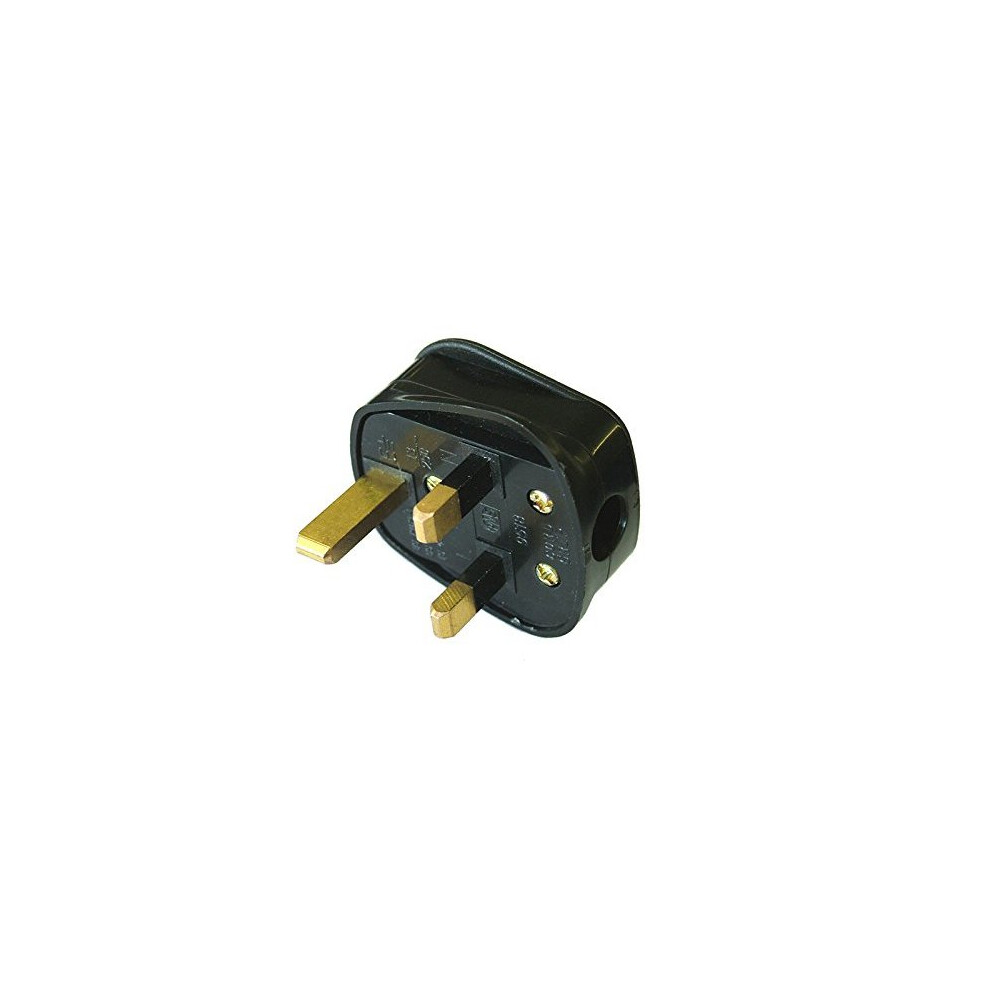 Faithfull Power Plus PLUG13R 13A 230V Rubber Plug - Black