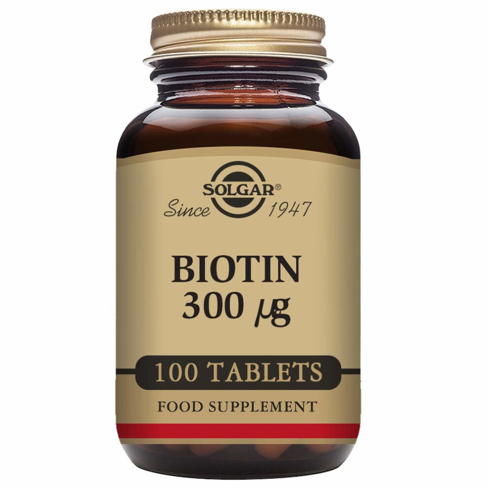 Solgar Biotin 300 µg Tablets - Pack of 100