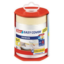 tesa 591770000303 Easy Cover 2-in-1 Masking Tape and Film 7 Days Residue Free Removal, 33 m x 550 mm