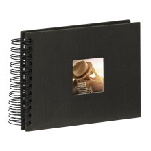 Álbum de fotos com espiral - Hama - Fine Art - Preto - 24 x 17 cm - 50 páginas