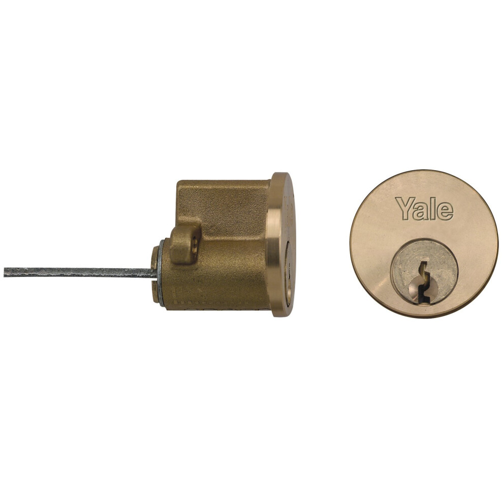 Yale Locks P1109 Replacement Rim Cylinder 4 Keys Polished Brass
