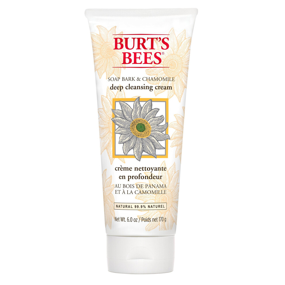 Burt's Bees Soap Bark and Chamomile Deep Cleansing Cream, 170g [Packaging may vary]