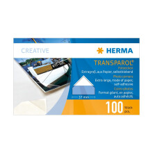 Transparol photo corners, extra large 100 pcs. double strips
