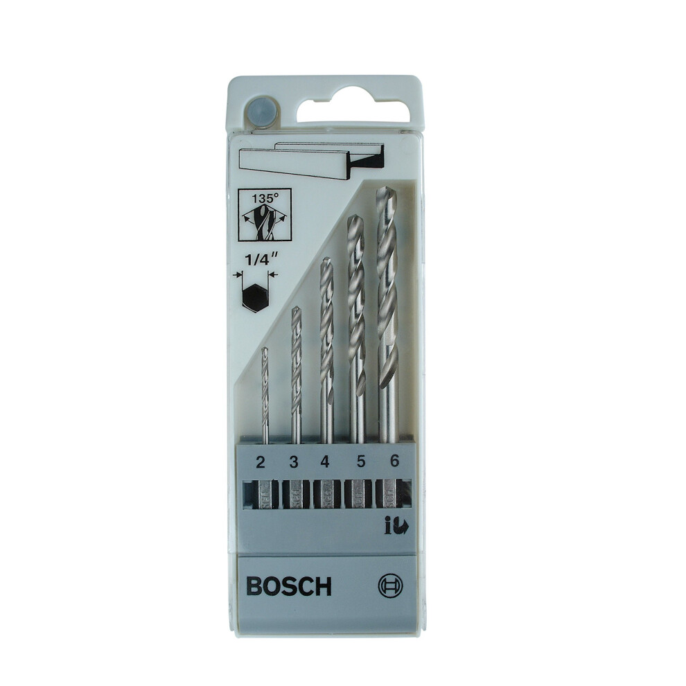 Bosch 2608595517 HSS-G Hex Shank (5-Piece)