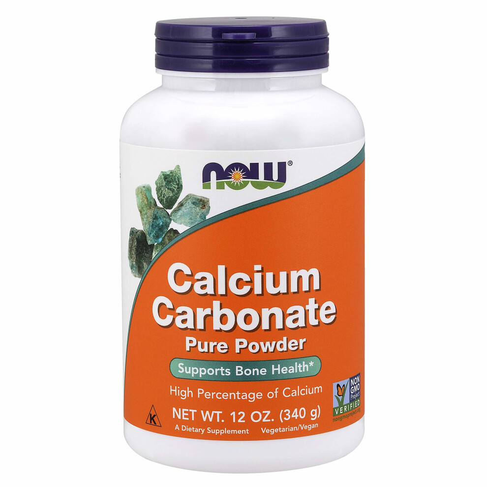 Now Foods Calcium Carbonate, Pure Powder - 340g