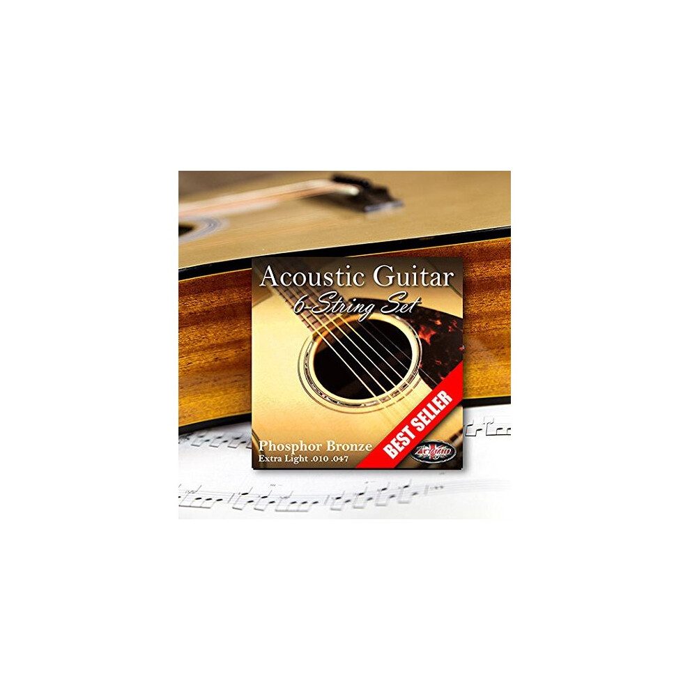 Adagio Professional Acoustic Guitar Strings Full Set / Pack - Gauge 10-47 Phosphor Bronze