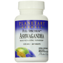 Planetary Herbals, Vollspektrum Ashwagandha, 570 mg, 60 Tabletten