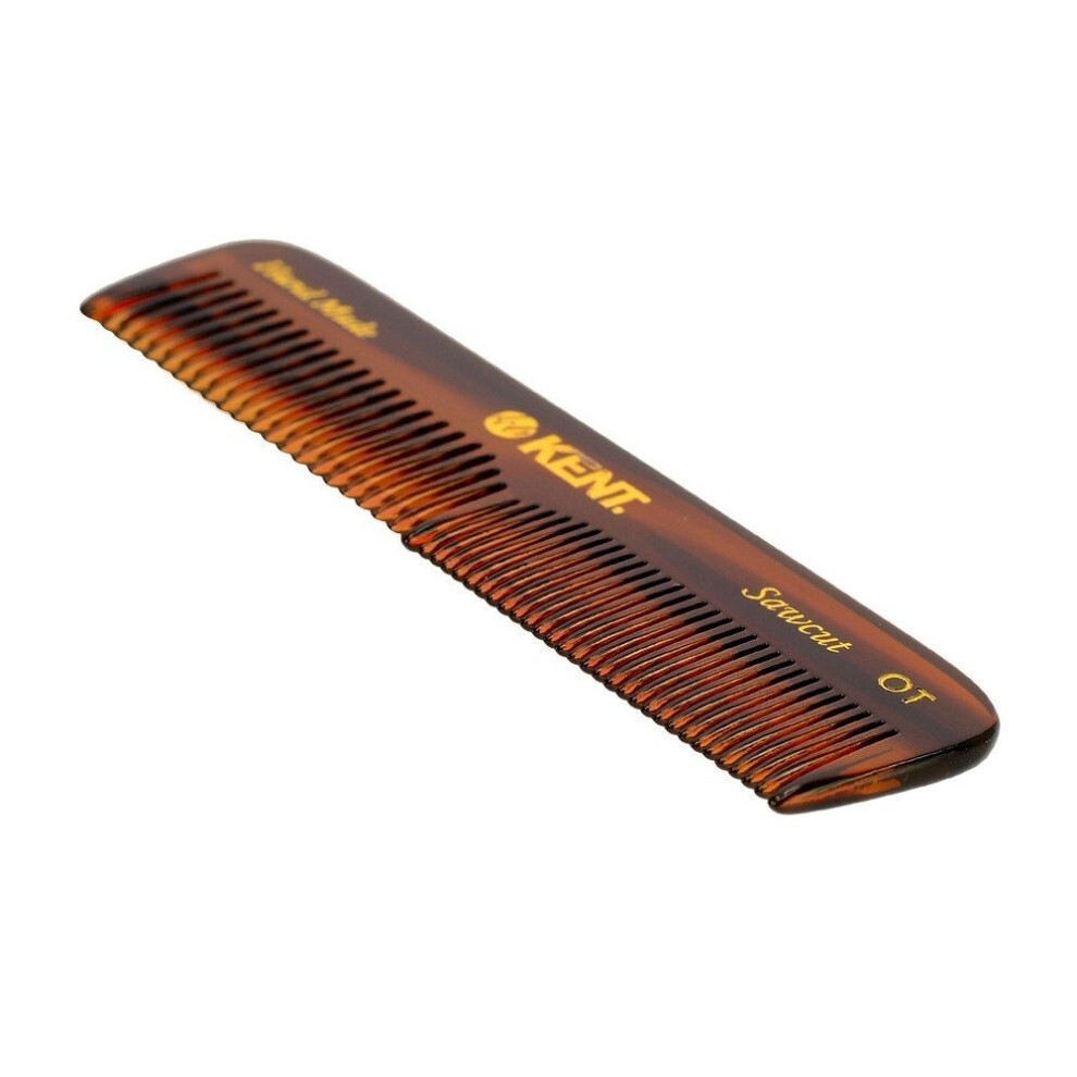 Kent Handmade Coarse and Fine Toothed Pocket Comb for Men, 11 cm