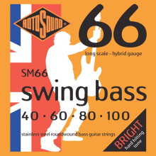 Rotosound SM66 Swing Bass 66 Rustfrit st?l Hybrid Bass Guitar Strings (40 60 80 100)
