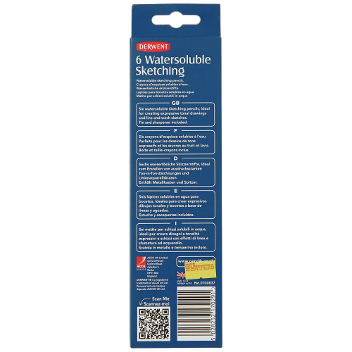 Derwent Pastelli Derwent 6 Acquerellabili Esquisse (700837) 2