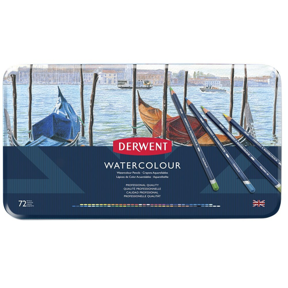 Derwent Watercolour Pencils, Set of 72, Professional Quality, 32889, Multicolour