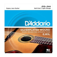 D'Addario EJ83L Gypsy Jazz Jazz Light (.010-.044) Acoustic Guitar Strings