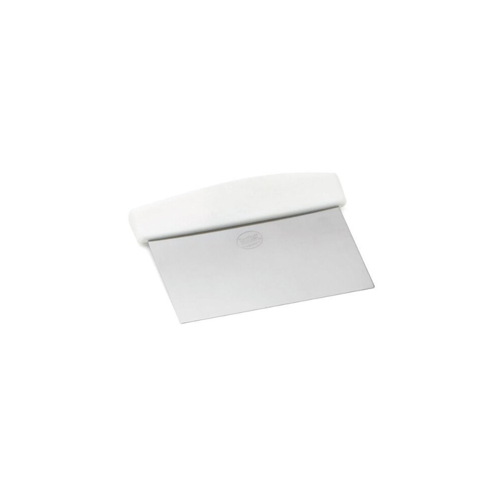 Tablecraft 4103W Abs Handled Stainless Steel Dough Scraper, 6", White 727875047557