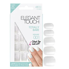 Elegant Touch Totally Bare Nails Square 001 Pack mit 48 Nägeln in 10 Größen