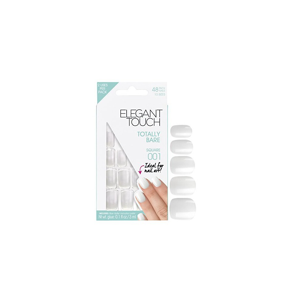 Elegant Touch - Bare Nails (was totally bare) - Square Shape