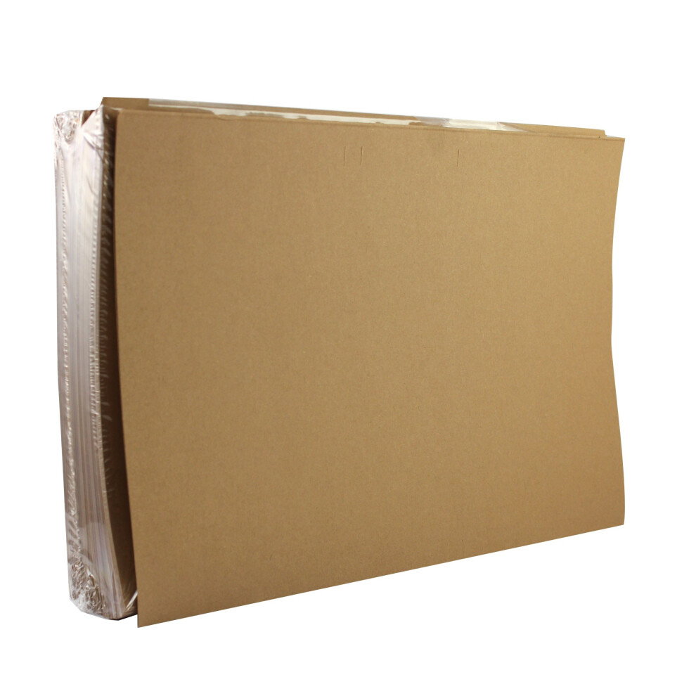 Q-Connect Q Connect Square Cut Kraftliner Foolscap Buff Folder