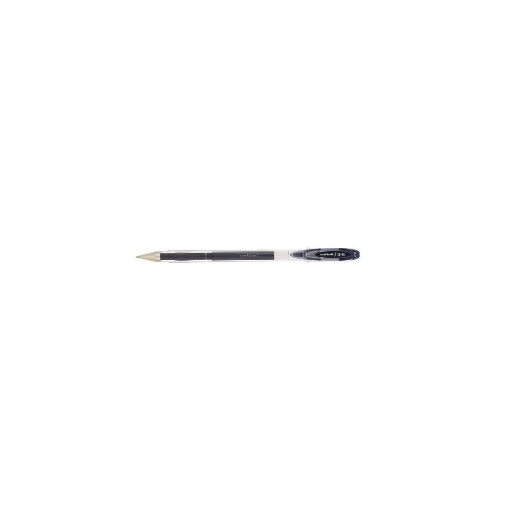 Uni-ball 322978 SigNo UM120 Gel Rollerball Pen 0.7 mm Tip 0.5 mm Line Ref 9001180 - Black, Pack of 12