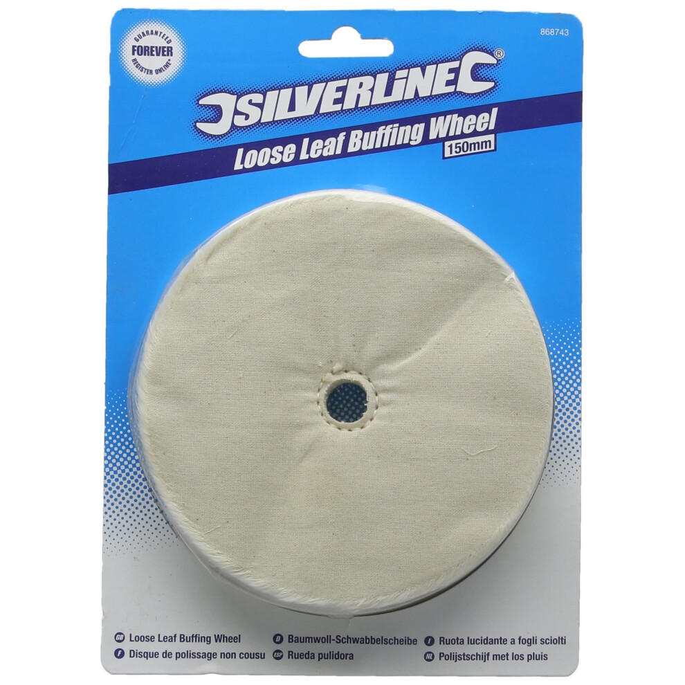 Silverline 868743 Loose Leaf Buffing Wheel, 150 mm