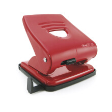 Rapesco 827 2-Hole Metal Punch, 30 sheet Capacity - Red