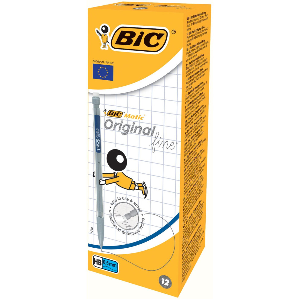 BIC Matic Original Fine 0.5mm Mechanical Pencils 12 Box