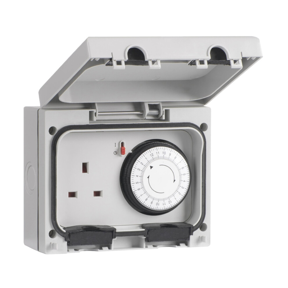 SMJ Electrical E61MTB-N Single IP66 Socket with Mechanical Timer