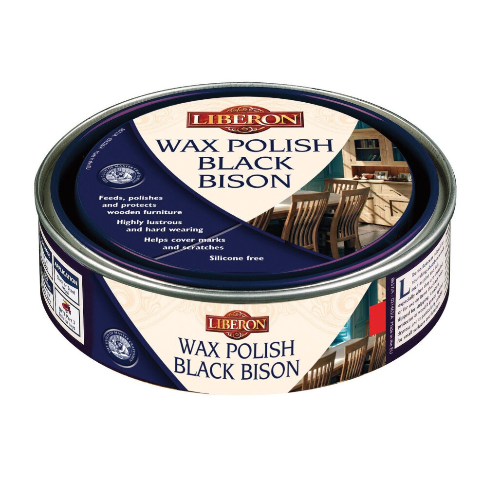 Liberon BBPWGM150 150ml Bison Paste Wax - Georgian Mahogany