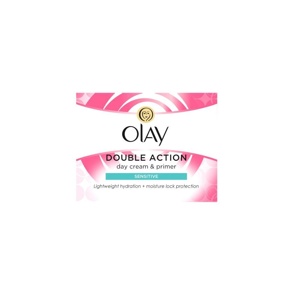 Olay Double Action Moisturiser Day Sensitive Cream and Primer, 50 ml