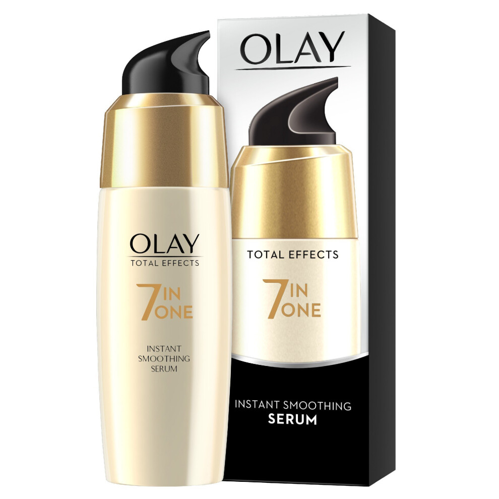 Olay Total Effects Anti-Ageing 7-in-1 Instant Smoothing Serum Fights the 7 Signs of Ageing for Silky and Smooth Skin, 50 ml